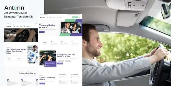Anterin – Car Driving Course Elementor Template Kit